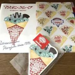 新品　マリオンクレープ ダイカットメモ クリアファイル ノート まとめ売り