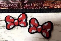 【2枚セット❣️】ミニー　リボン　アイロン　ワッペンのサムネイル