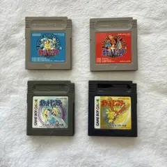 ポケモン 赤 青 金 銀 4本セット ゲームボーイ 任天堂