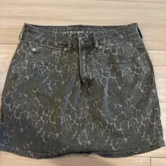American Eagle レオパード柄 デニムスカートのサムネイル