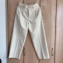 UNIQLO クリーム ワイドレッグスラックス M