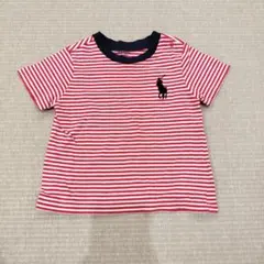 Ralph Lauren 赤白ストライプ Tシャツ 12M　80