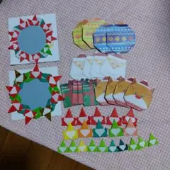 《ハンドメイド》クリスマスリース　サンタクロース　飾り
