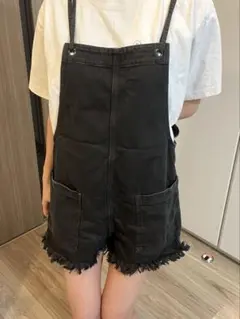 ブラックサロペット フリンジ裾 aerieのサムネイル