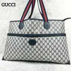 【美品】オールドグッチ シェリーライン GGスプリーム ロゴ型押し トートバッグ