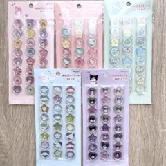 【正規品】サンリオ　おはじきふうシール　5種セット