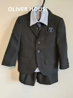 フォーマルスーツ 100cm 黒 ストライプ