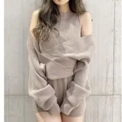 ニット オーバーオール