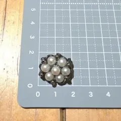 パール 真珠 ブローチ 花 ヴィンテージ