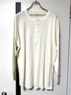 Hanesホワイト　長袖Tシャツ　ヘインズ