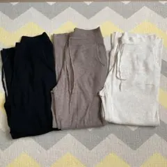 UNIQLO ウォッシャブルニットリブパンツ XL 3色セット