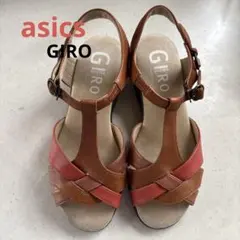【asics】アシックス★GIRO ジーロ　本革　ストラップ　サンダル　22cmのサムネイル