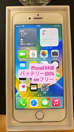 iPhone 8 64GB /sim フリー/ バッテリー100%/値下げ交渉可