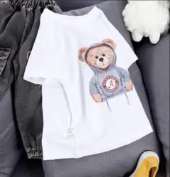 【SALE】クマプリント　Tシャツ　１２０㎝