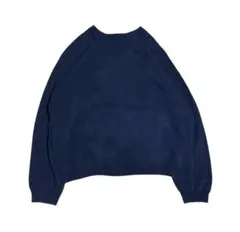 90s usa製　ラグランスリーブ　hanes 無地スウェット　トレーナー　紺色