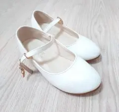 発表会　キッズフォーマルシューズ　白