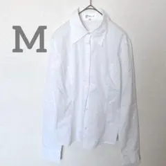 【MICHEL KLEIN】白シャツ　レギュラーカラー　ホワイト　長袖　M