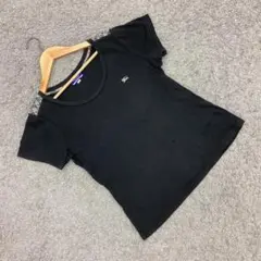 バーバリーロンドンブルーレーベル【M】コットンTシャツ/半袖カットソー 刺繍ロゴ