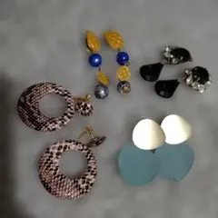 【匿名配送】アンティークイヤリング 4点まとめてセット