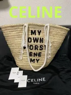 美品⭐︎ CELINE セリーヌ　パニエ ラージ バスケット　かごバッグのサムネイル