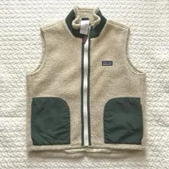 patagonia ボア　レトロ X ベスト ダークグリーン　キッズ　M