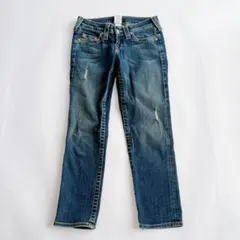 トゥルーレリジョン スキニーデニムパンツ W26 ブルー Y2K スリムフィット
