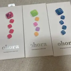 新品ohora 公式 オホーラ ジェルネイルシール フットネイル3個セット