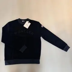 新品 MONCLER ベロア スウェット トレーナー ネイビーのサムネイル