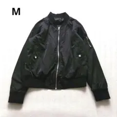 ブラック MA-1ジャケット ジャンバー　薄手　M