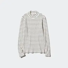 UNIQLO リブハイネックT／ボーダー