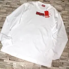 【新品】DIESEL ディーゼル／コントラストロゴ ロングスリーブTシャツ L