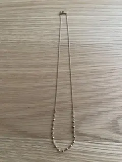 10kゴールド ビーズチェーンネックレス