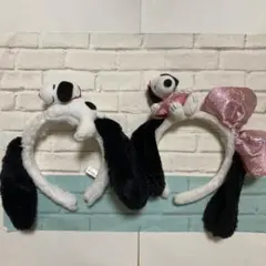 スヌーピー　カチューシャ　ペア　ユニバ　usj