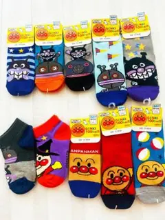 在庫処分!アンパンマン靴下10足セット　キッズ靴下13-19cm 入園準備