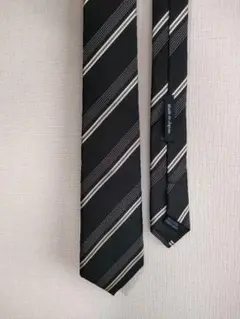 ネクタイ　黒　ストライプ　ブラック
