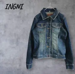 イング Gジャン デニムジャケット シンプルデザイン 定番 ボタン カジュアル