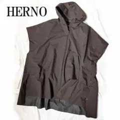 未使用☆HERNO｜ラメニットスリーブ切替 ナイロンブルゾン グレージュ