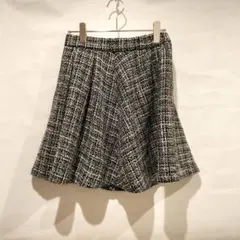 まあこ様専用 INGNI ツイードフレアスカート サイズM ブラック系 上品シル