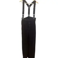 FRAMeWORK ワッフルサスペンダーパンツ 38 黒 ゆるっとシルエット