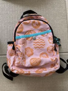 BREEZE ピンク ロゴプリント キッズリュック