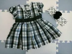 ベビーワンピース ヘアバンド付き