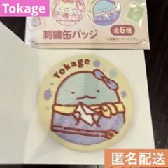 郵便局限定 すみっコぐらし とかげ 刺繍缶バッジ レトロなゆうびんやさん
