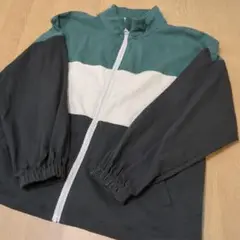150cm キッズ ジップアップジャケット 緑と黒