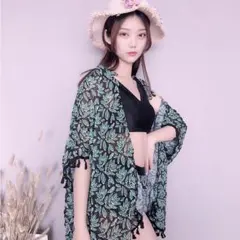 葉柄ビキニセット（カバーアップ付き）Lサイズ