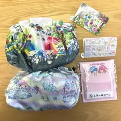 新品 キキララ レアなデザイナーズポーチ ミラー&コーム 4点セット サンリオ