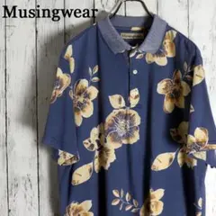 Munsingwear マンシング アロハ柄 ポロシャツ 花柄 フラワーリゾートのサムネイル