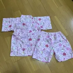 ハローキティ 甚平 110cm ピンク
