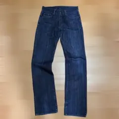 ユニクロ S-001 スリムストレート 30インチ 黒革ラベル 旧タグ オールド