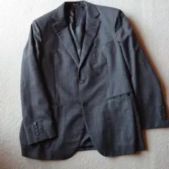 aquascutum グレー チェック柄 テーラードジャケット