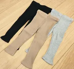 未使用 【セット売り】リブ レギンス 3点セット ベビー キッズ 3Y 子ども服